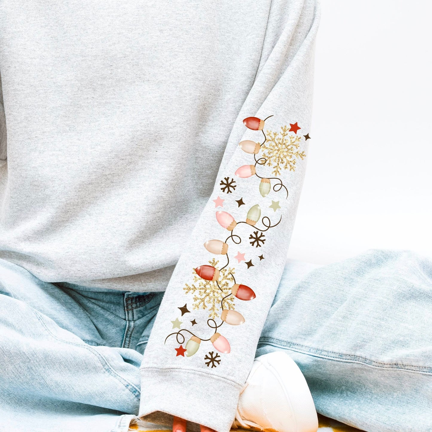 Merry and Bright Sleeve-Ready to Press Transfer