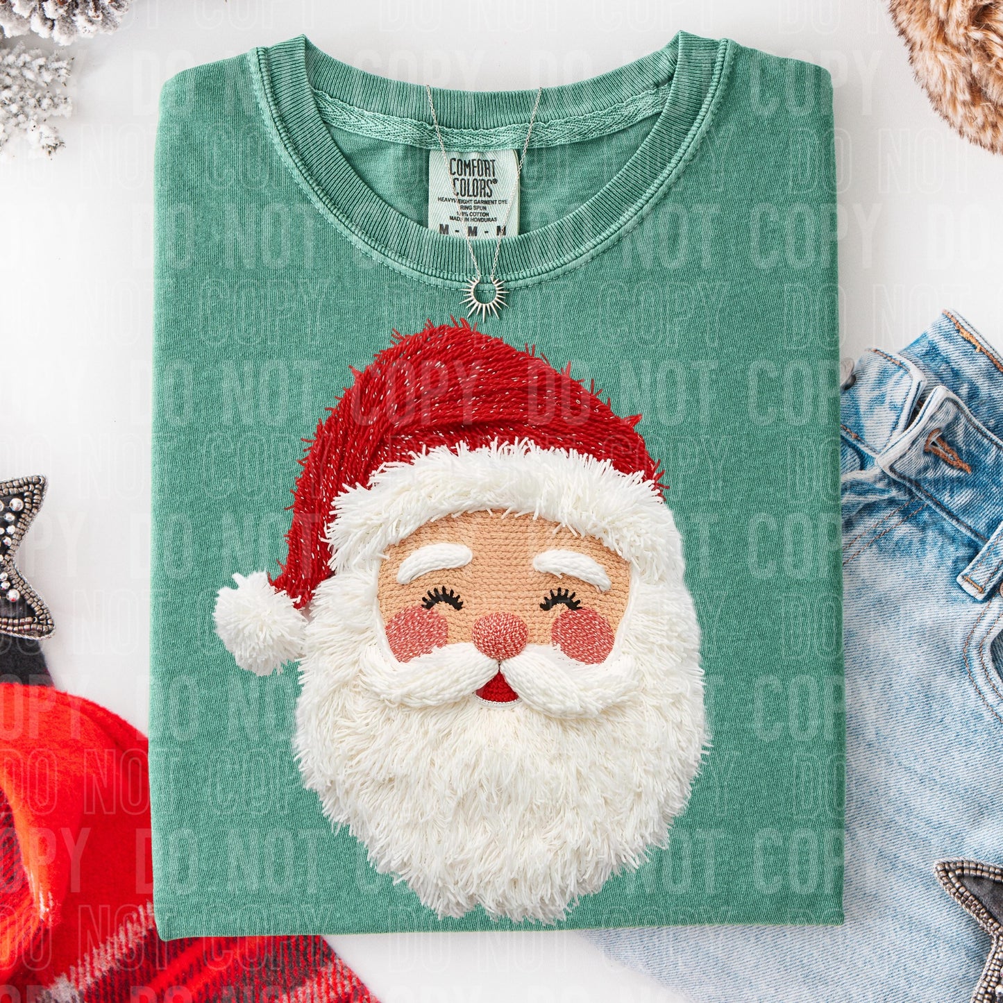 SANTA REALISTIC YARN-Ready to Press Transfer