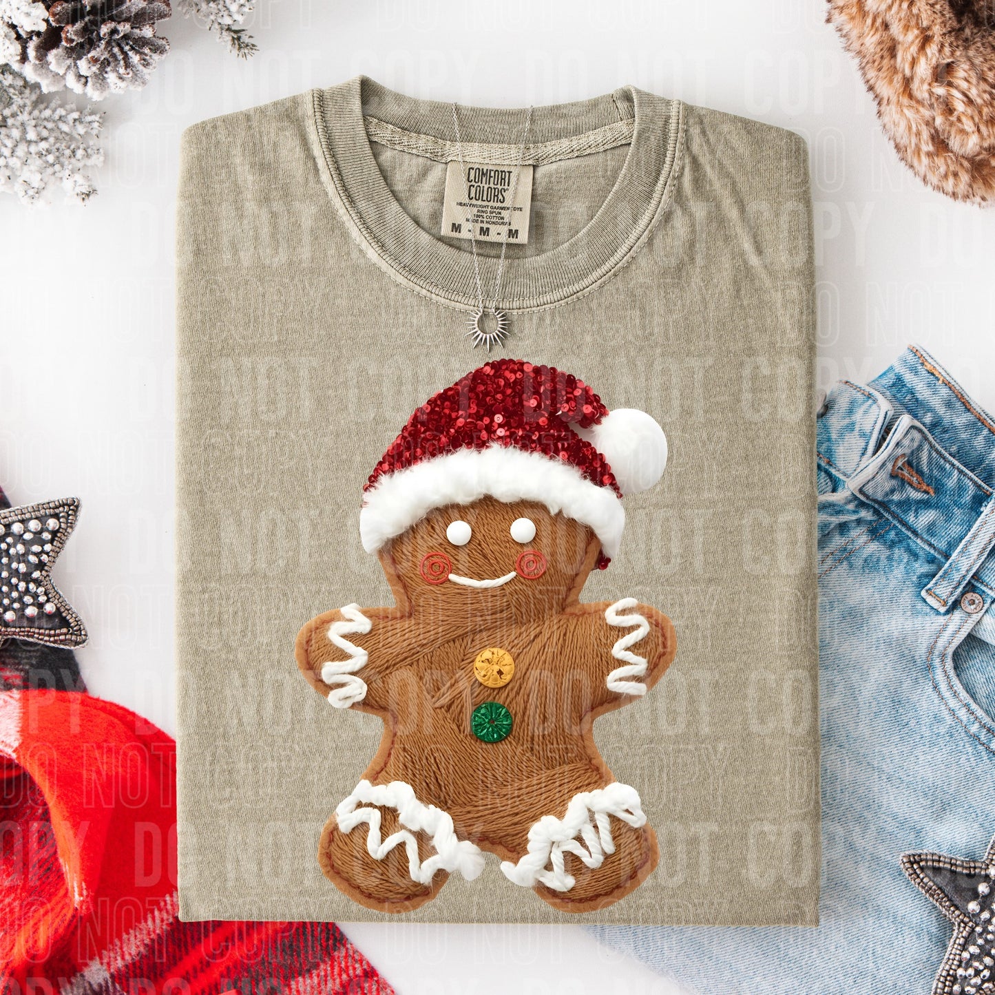 GINGERBREAD YARN-Ready to Press Transfer