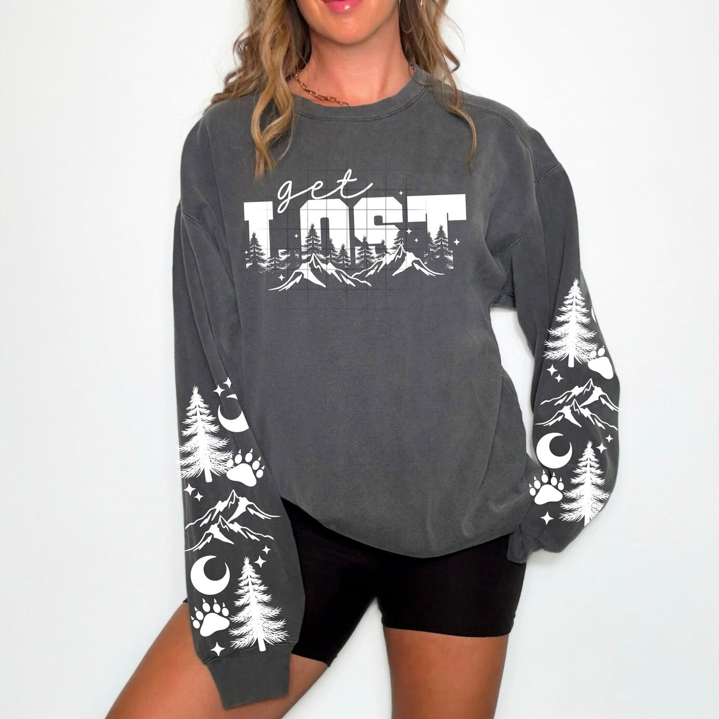 Get Lost Single Color White-Ready to Press Transfer