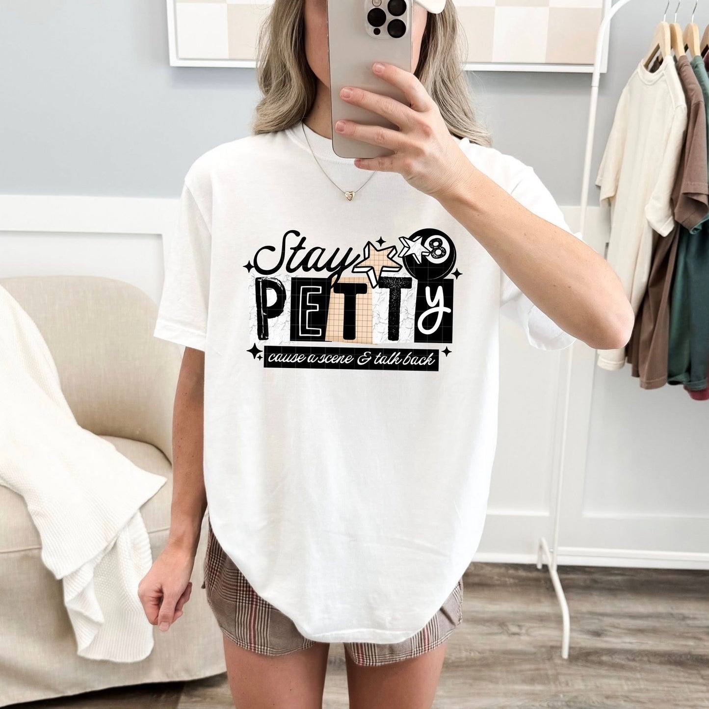Stay Petty Black-Ready to Press Transfer
