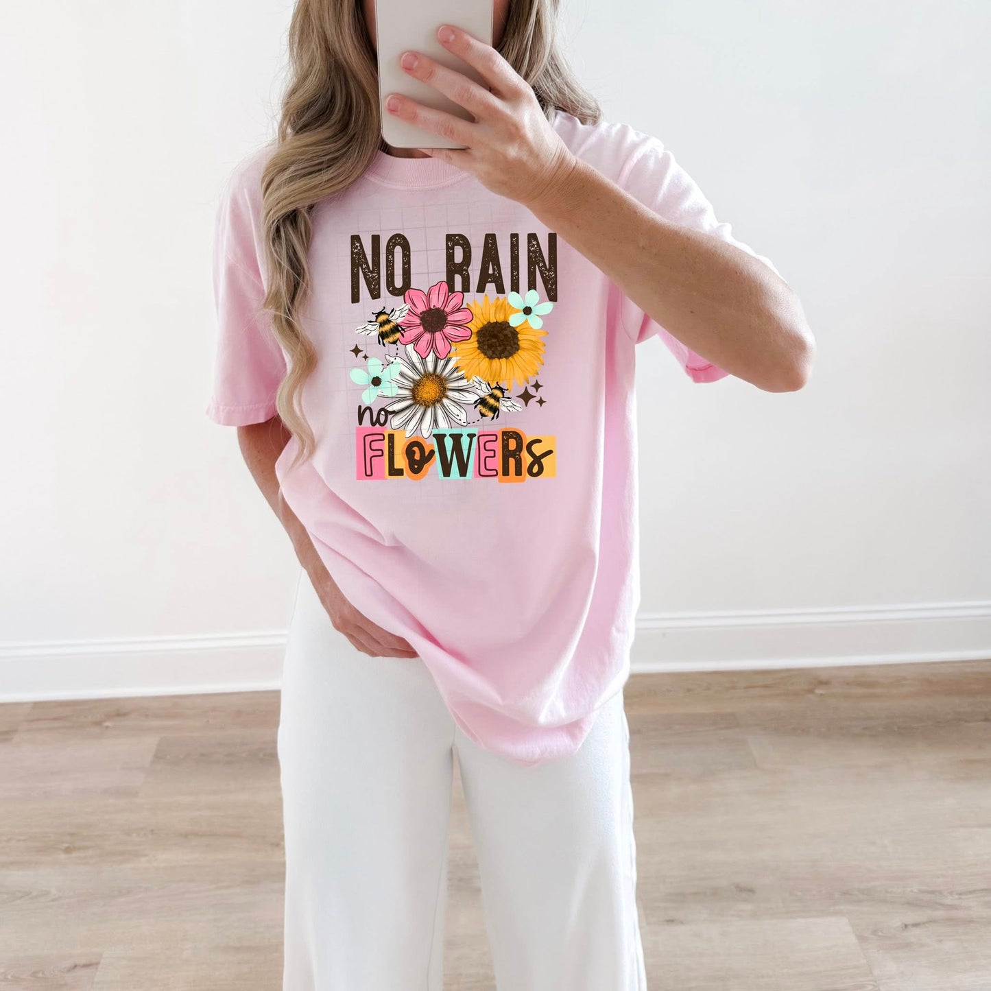 No Rain No Flowers-Ready to Press Transfer