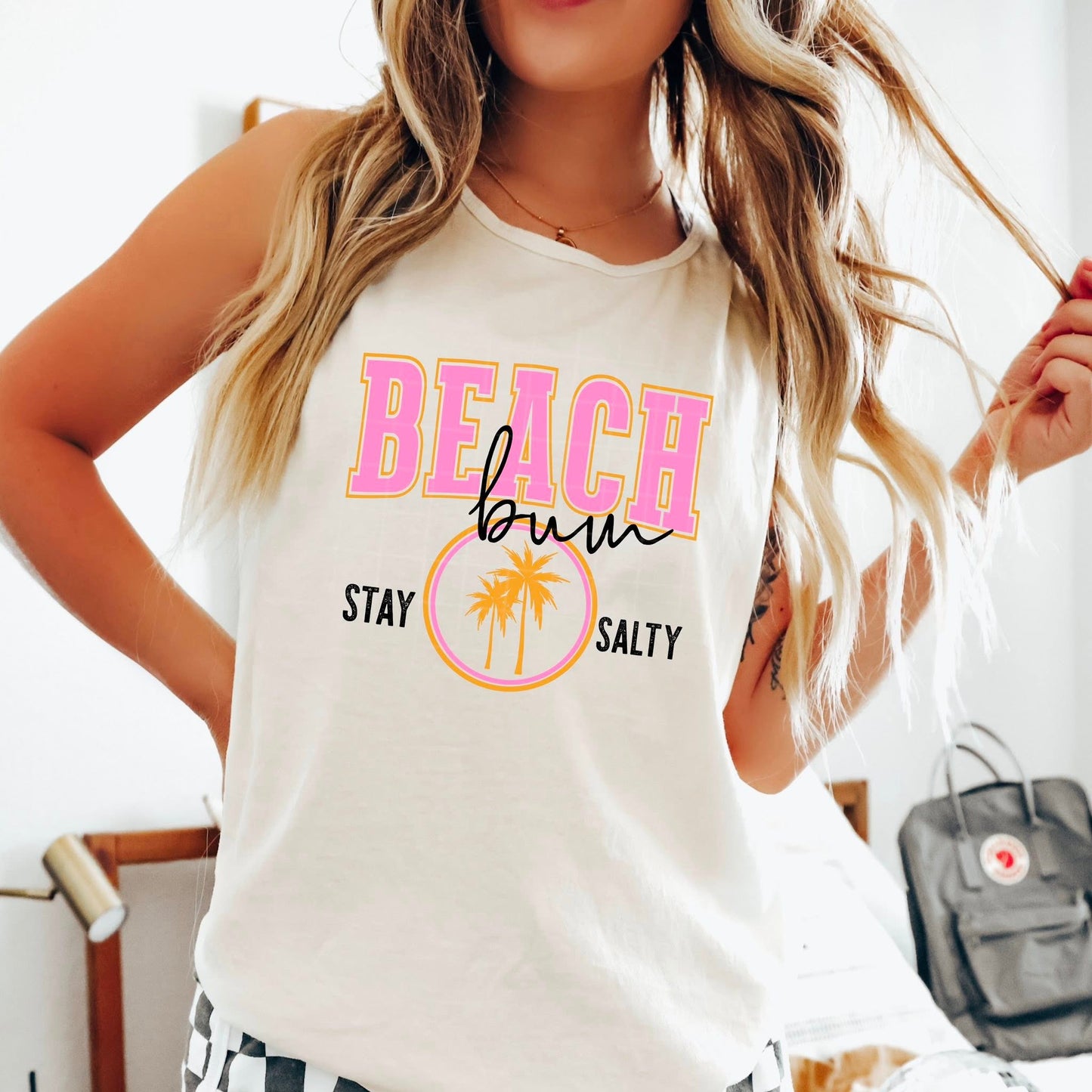 Beach Bum Stay Salty Black-Ready to Press Transfer