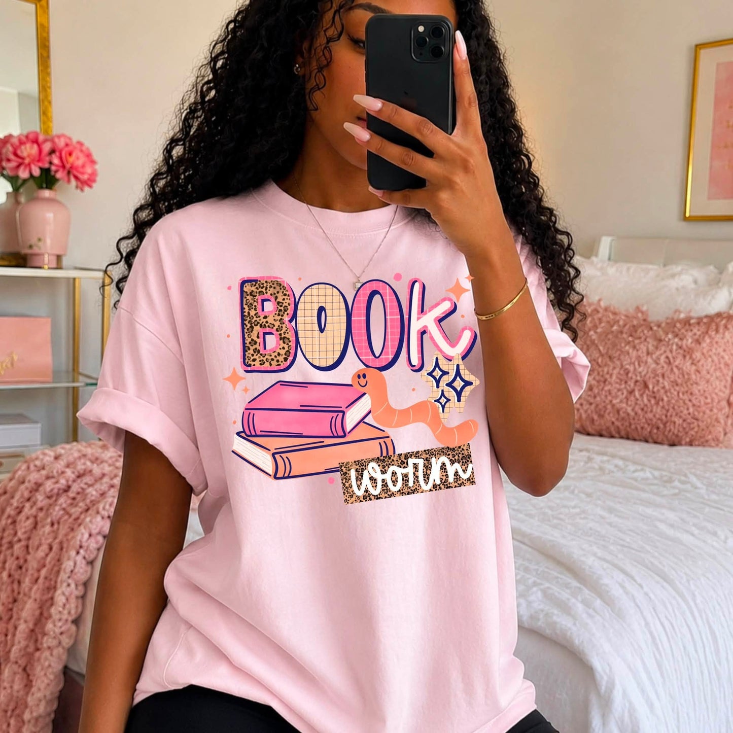 Book Worm-Ready to Press Transfer