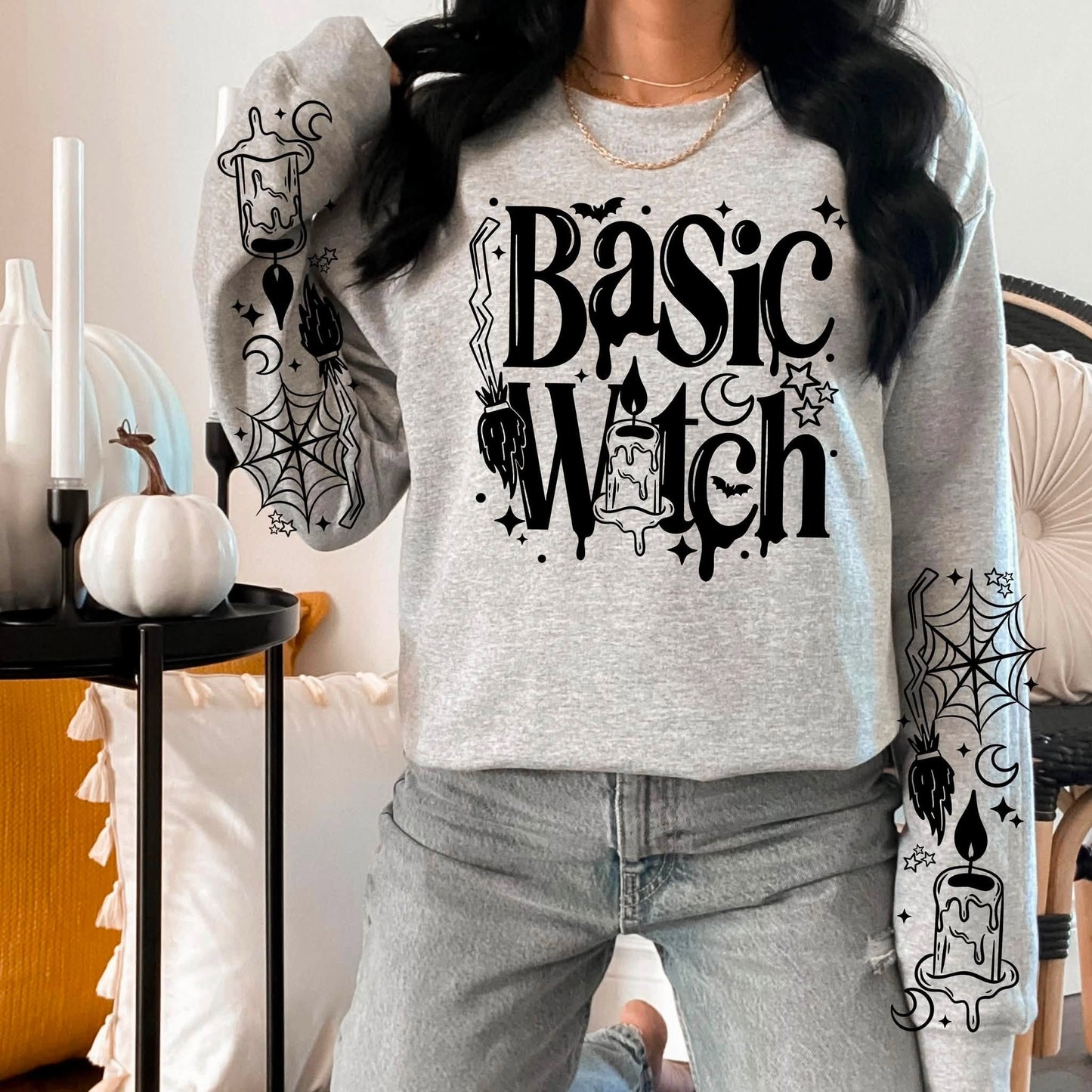 Basic Witch Single Color Black-Ready to Press Transfer