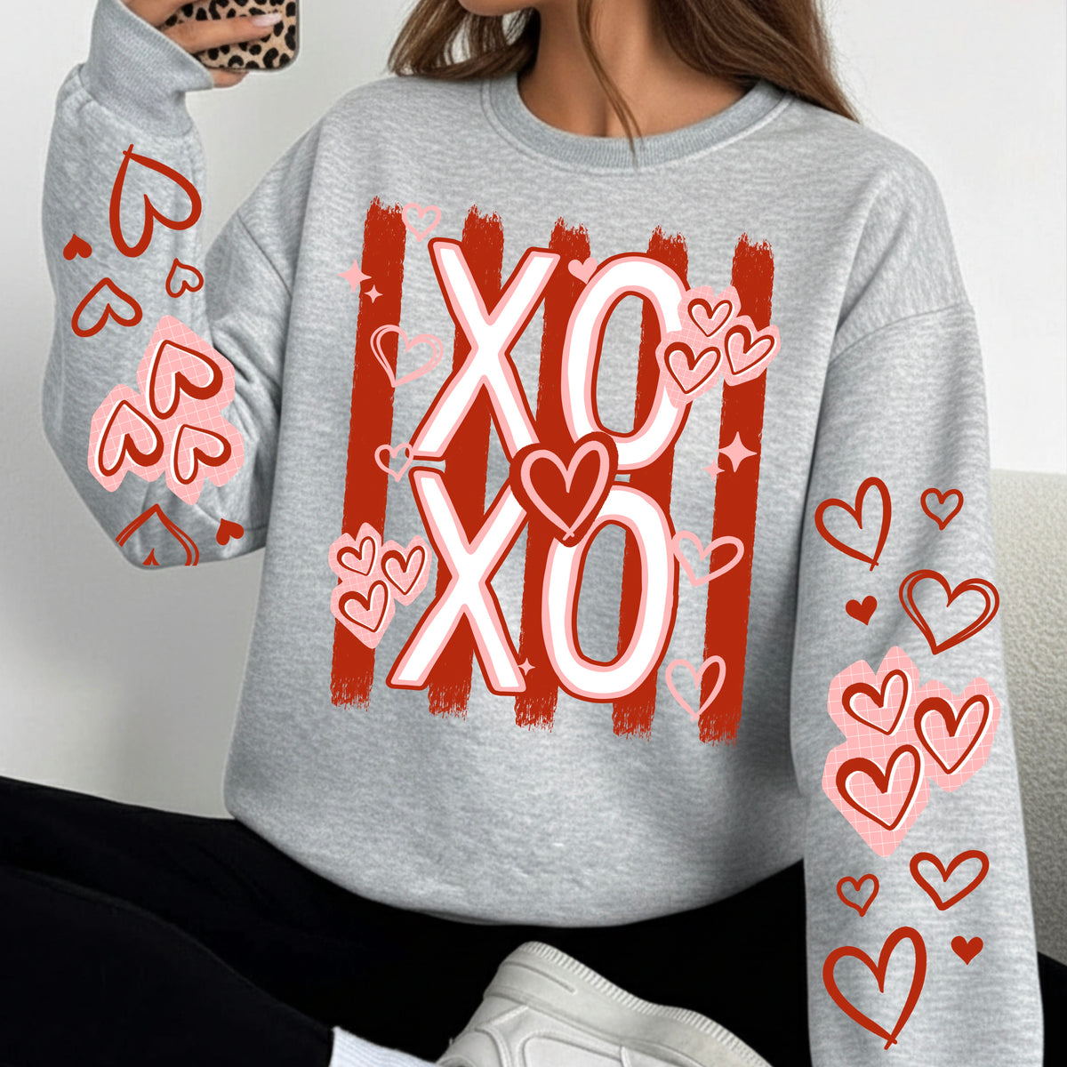Xoxo Stripes-Ready to Press Transfer