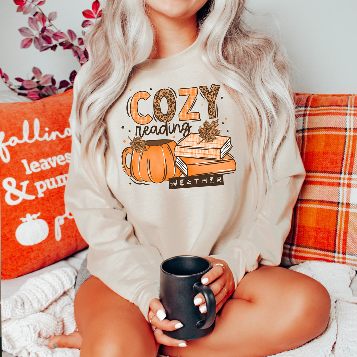 Cozy Reading Weather Fall-Ready to Press Transfer