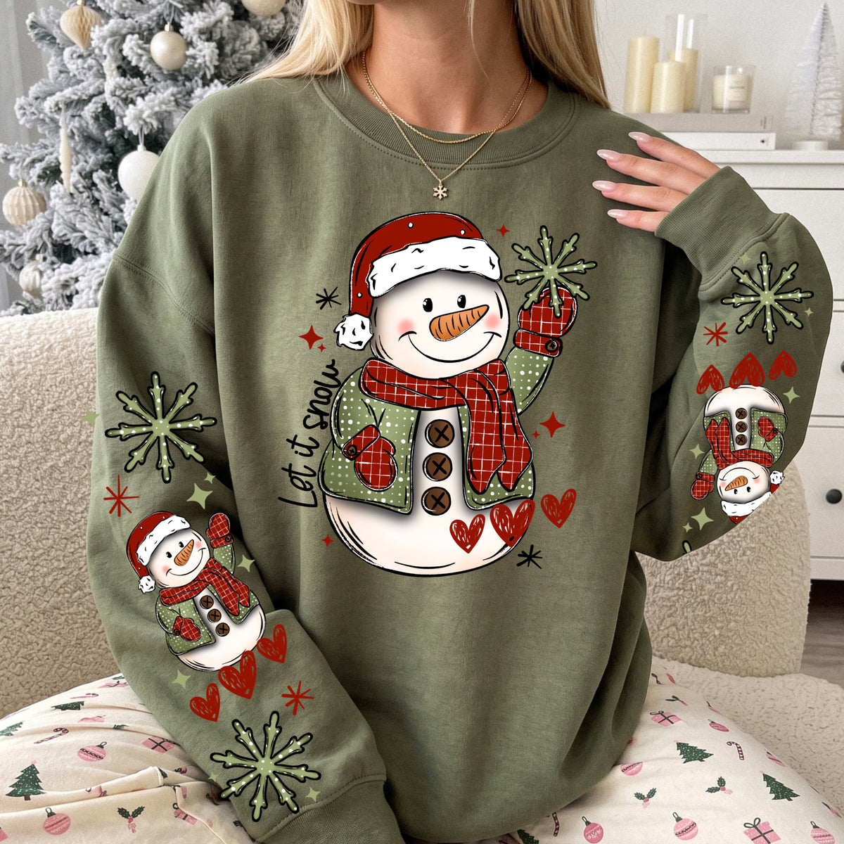 Red Green Snowman-Ready to Press Transfer