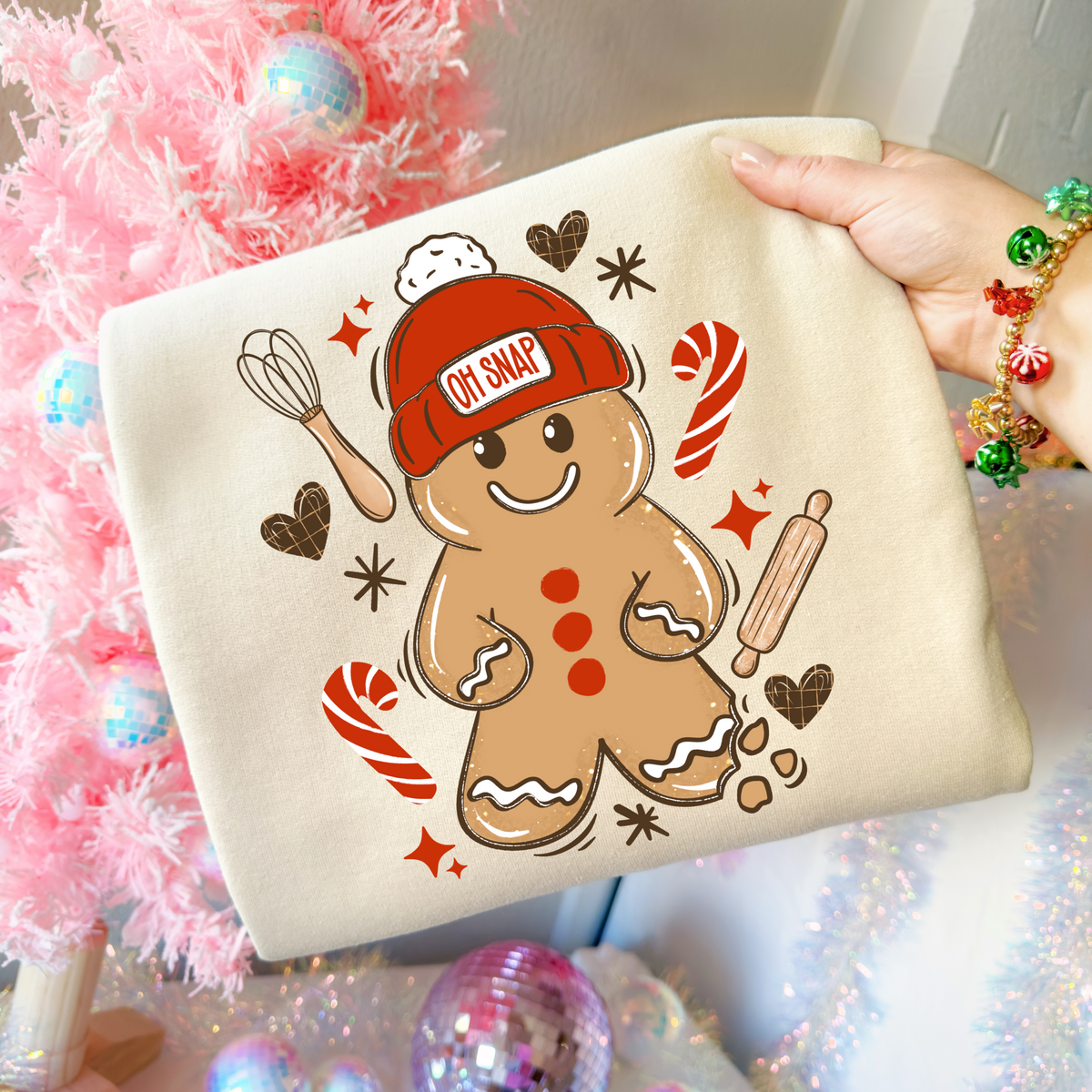 Oh Snap Gingerbread-Ready to Press Transfer