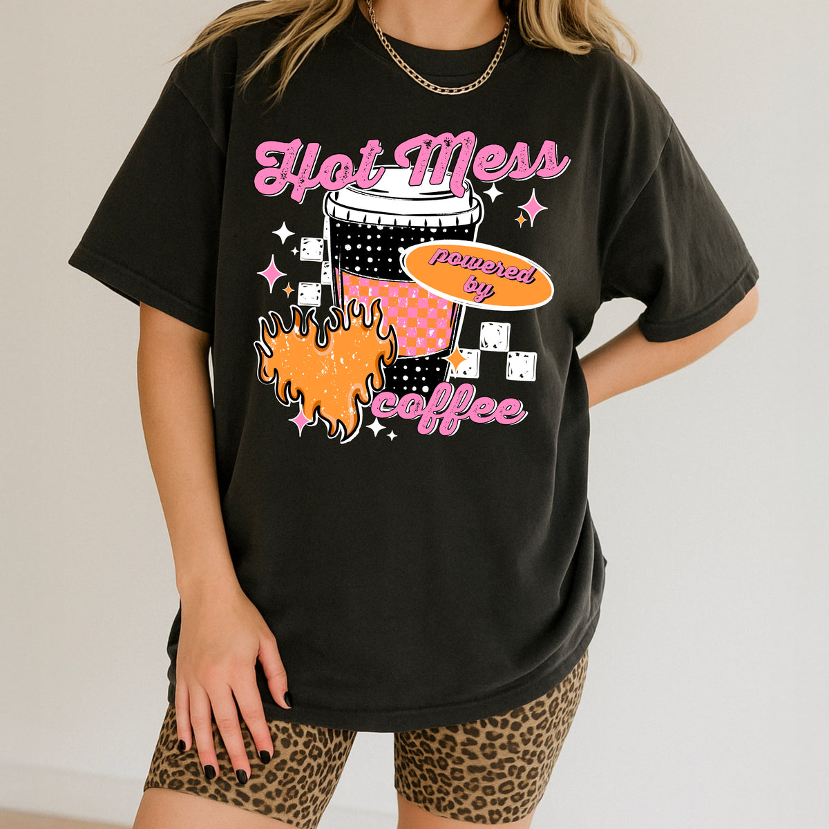 Hot Mess Coffee White-Ready to Press Transfer