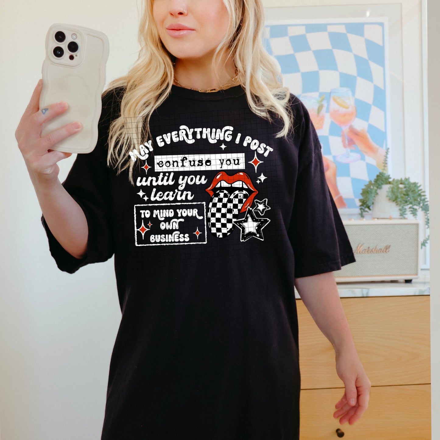 Mind your Own Business white words-Ready to Press Transfer