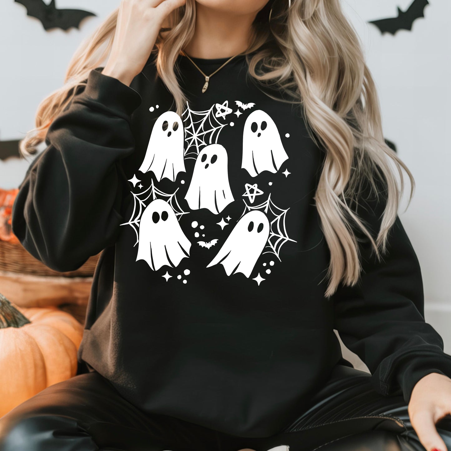Ghosts Single Color White-Ready to Press Transfer