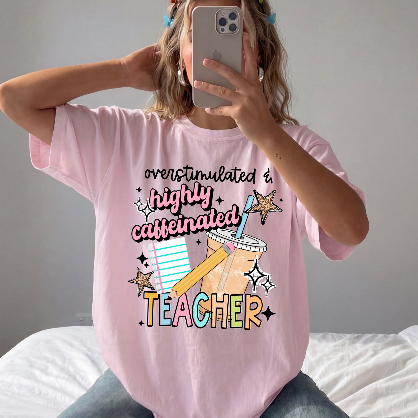 Highly Caffeinated Teacher-Ready to Press Transfer