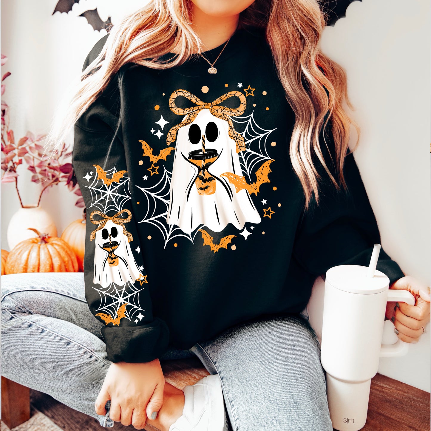 Bat Coffee Ghostie white-Ready to Press Transfer