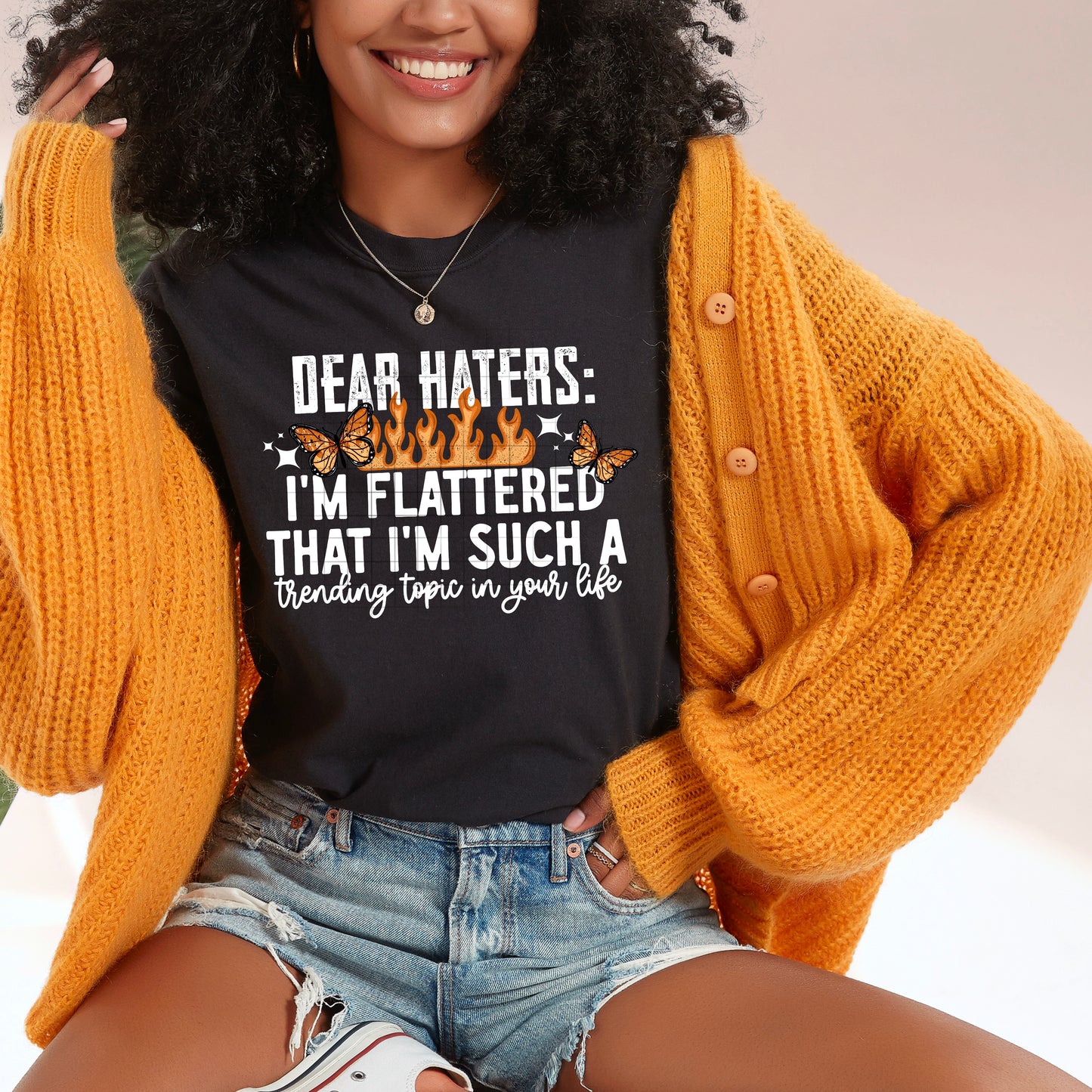 Dear Haters White Text-Ready to Press Transfer