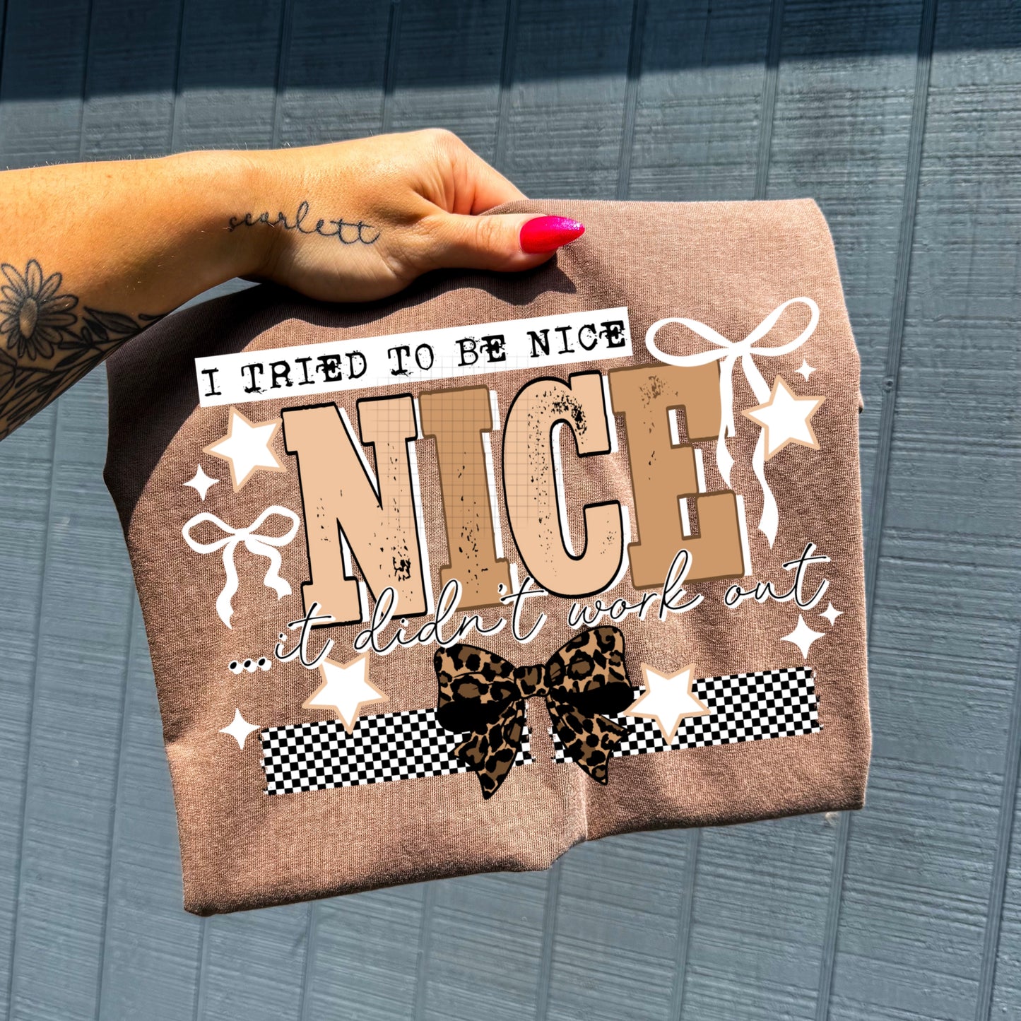 Tried to be Nice white-Ready to Press Transfer