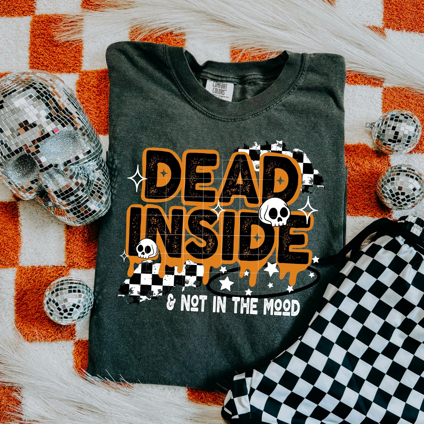 Dead inside White Accents-Ready to Press Transfer