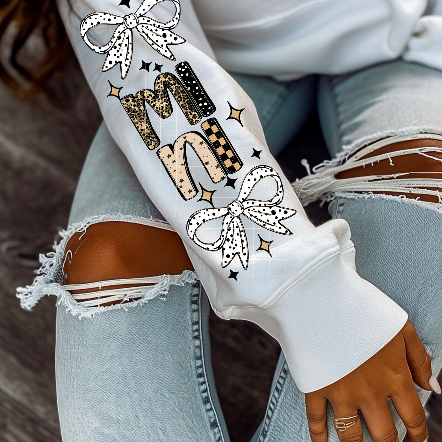 Mini Cheetah Checker Sleeve-Ready to Press Transfer