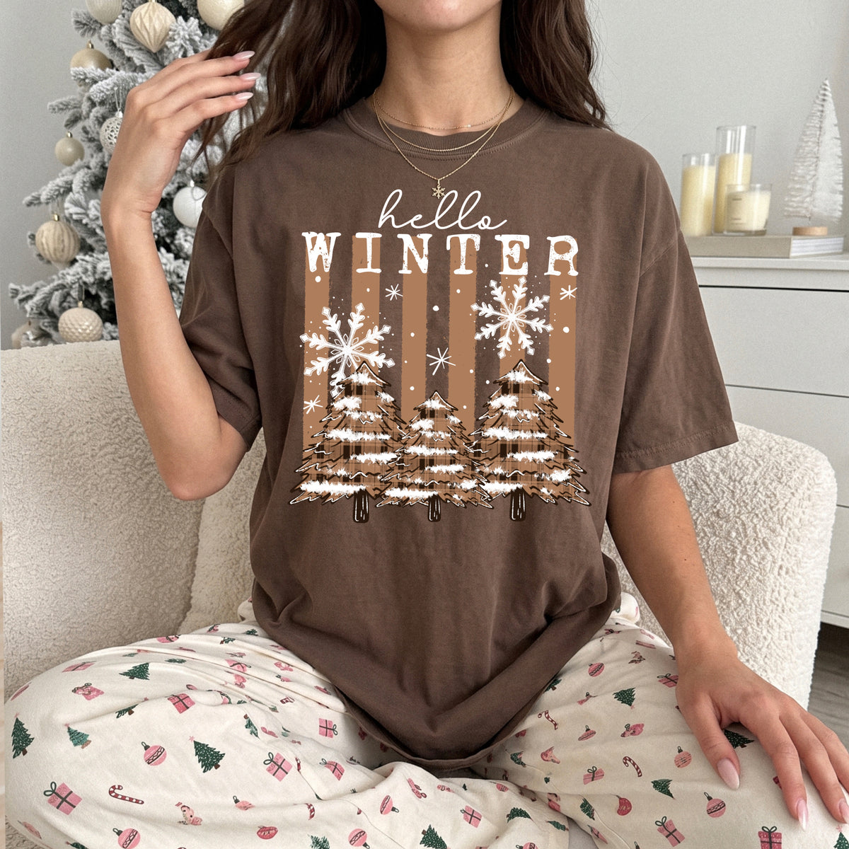 Hello Winter Stripes-Ready to Press Transfer