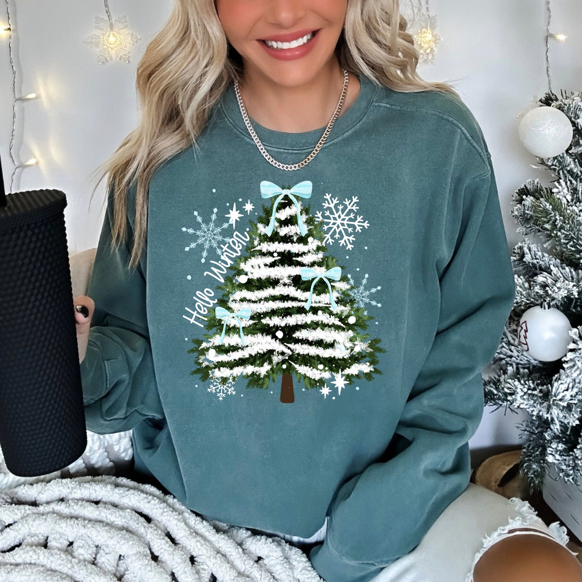 Hello Winter Tree-Ready to Press Transfer