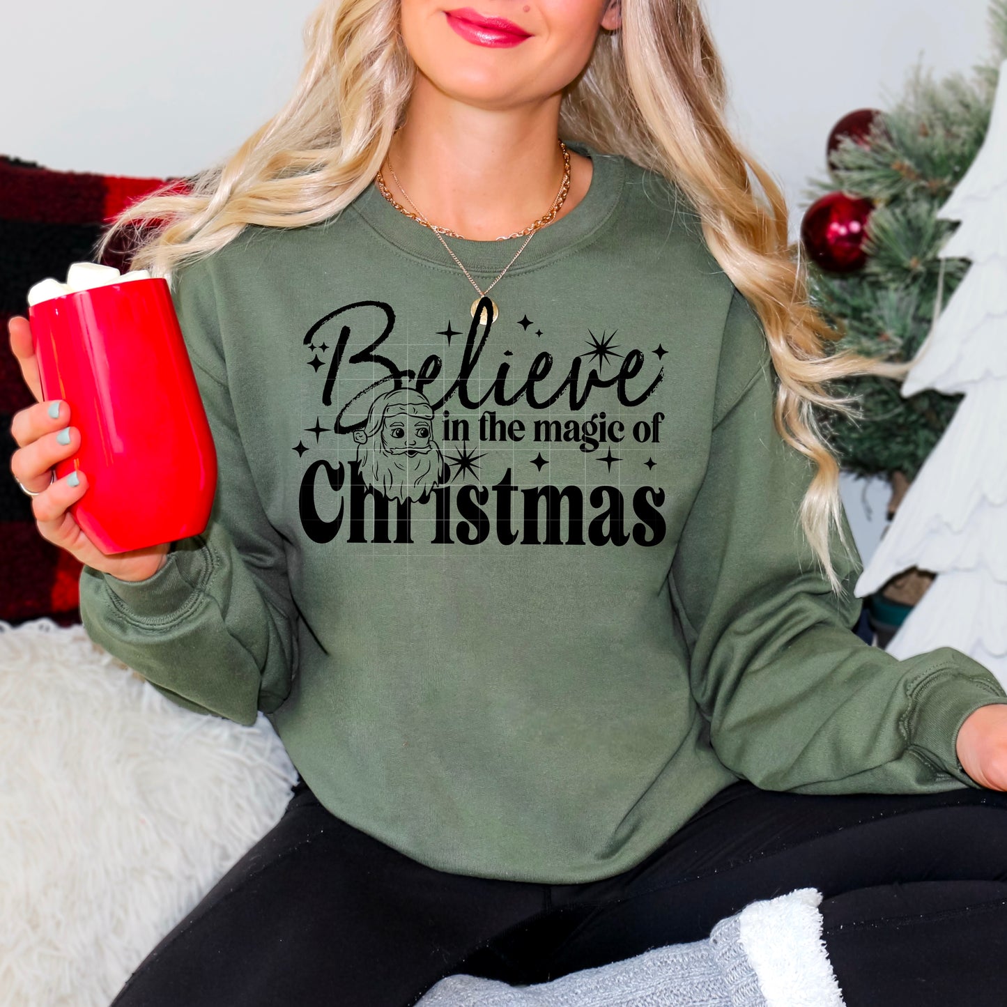 Believe in the Magic of Christmas Single Color Black-Ready to Press Transfer