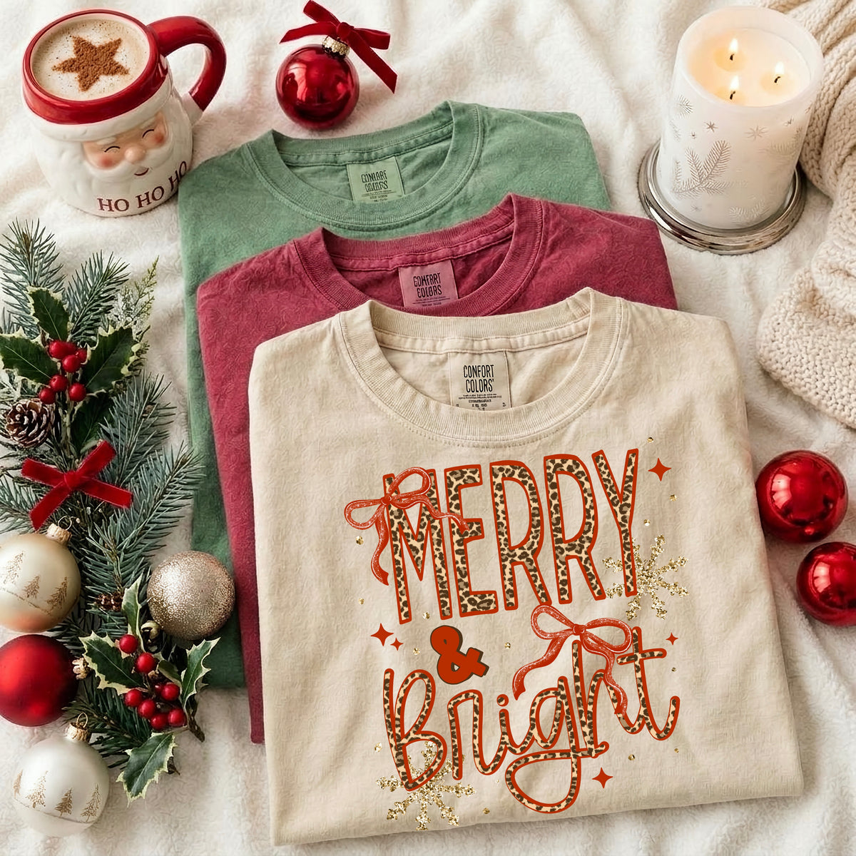 Leopard Merry & Bright-Ready to Press Transfer