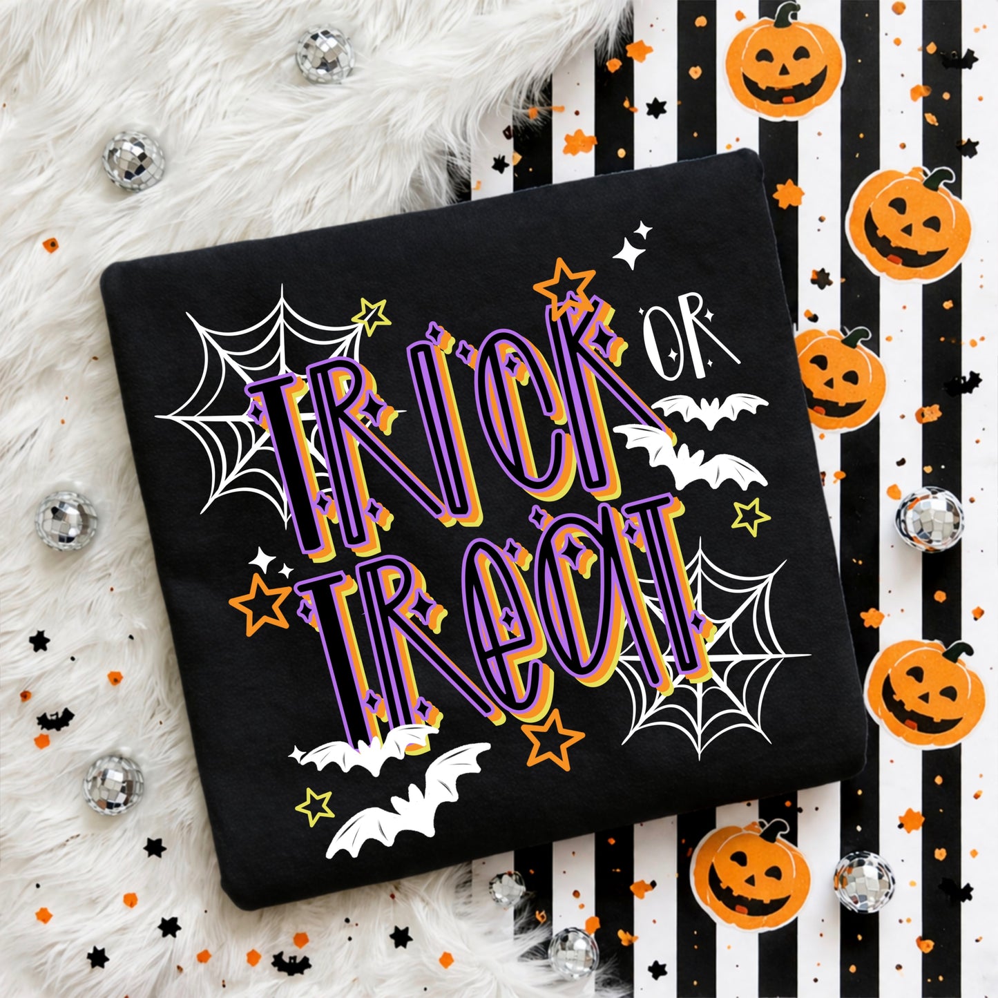 Trick or Treat White-Ready to Press Transfer