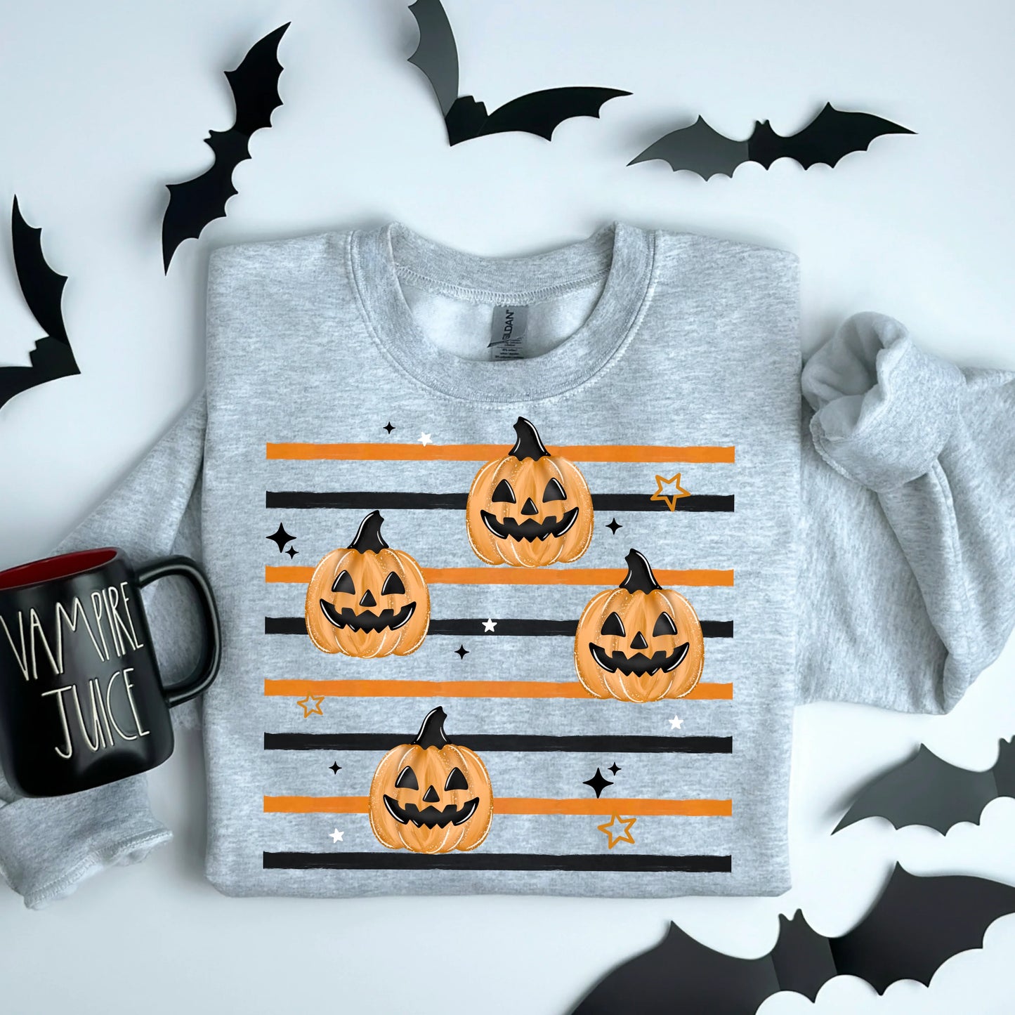 Pumpkin Stripe-Ready to Press Transfer