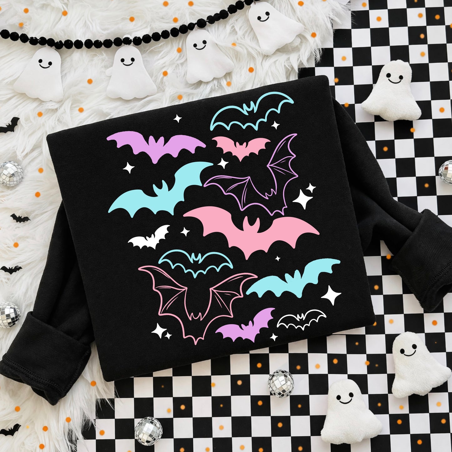 Bats Collage Pastel-Ready to Press Transfer