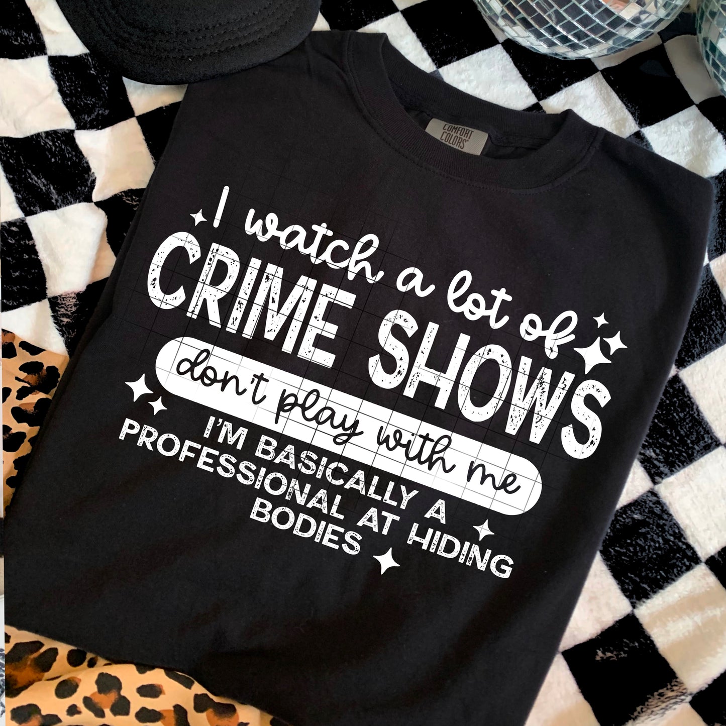 Crime Shows Single Color White-Ready to Press Transfer