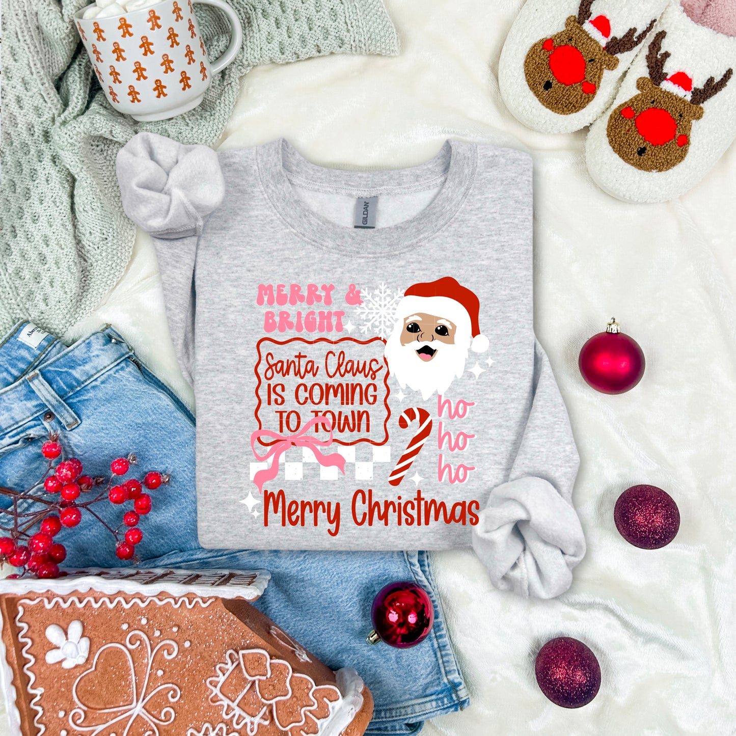 Santa Claus Is Coming to Town Lighter Skin Tone-Ready to Press Transfer