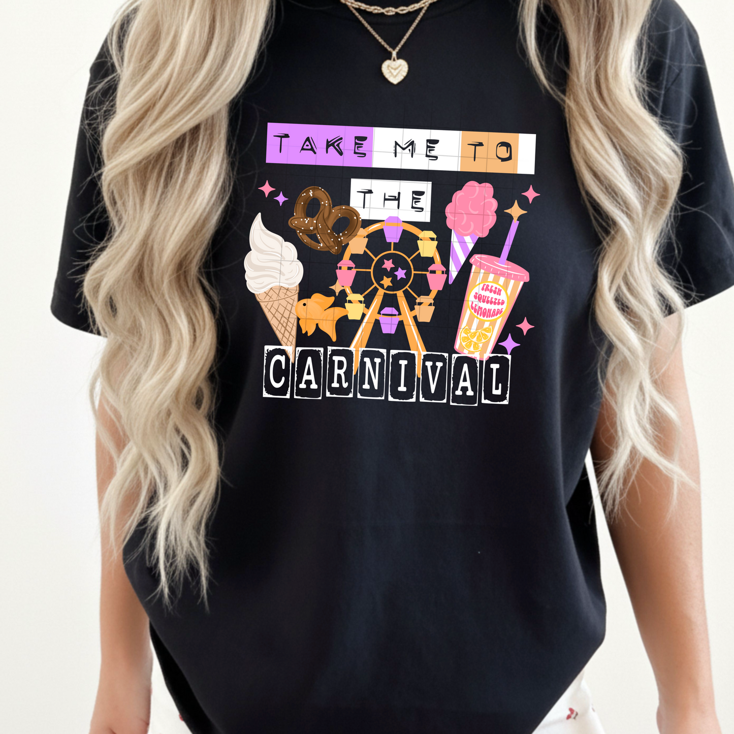 Take Me to the Carnival (White)-Ready to Press Transfer