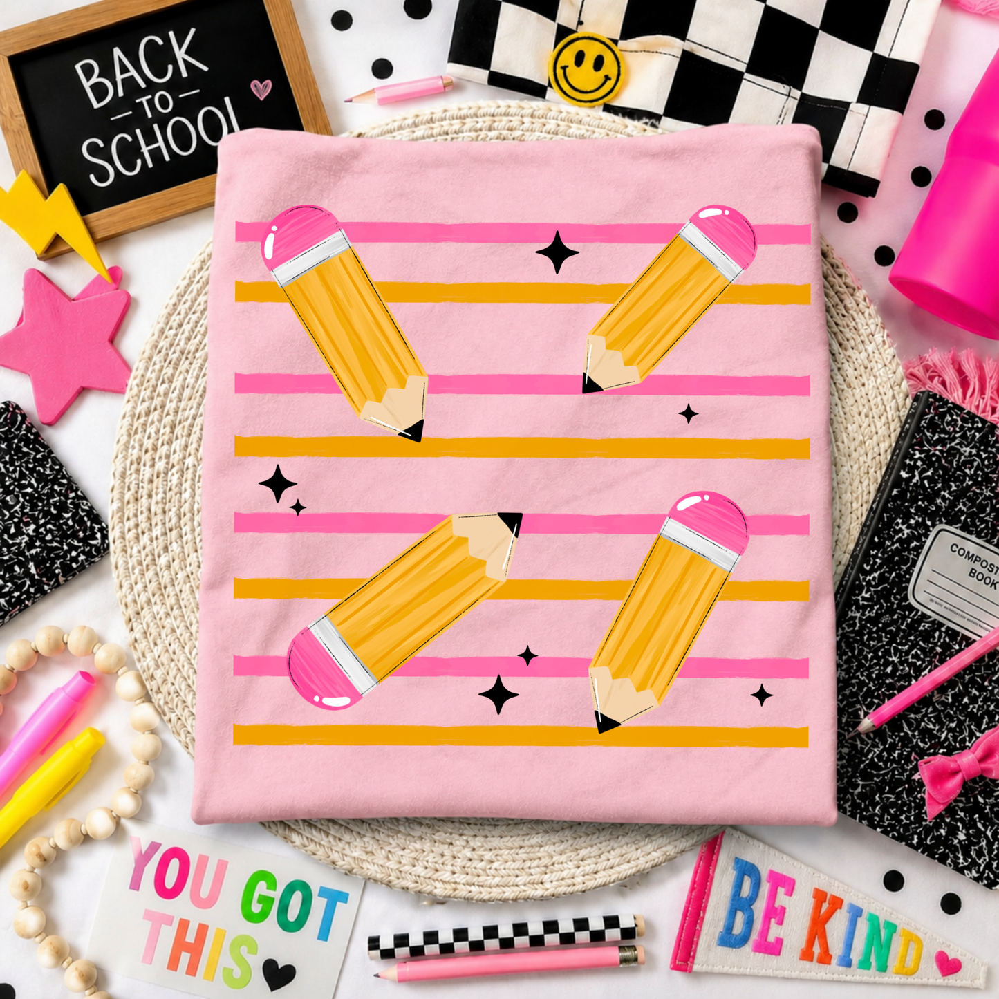 Pencil Stripe-Ready to Press Transfer