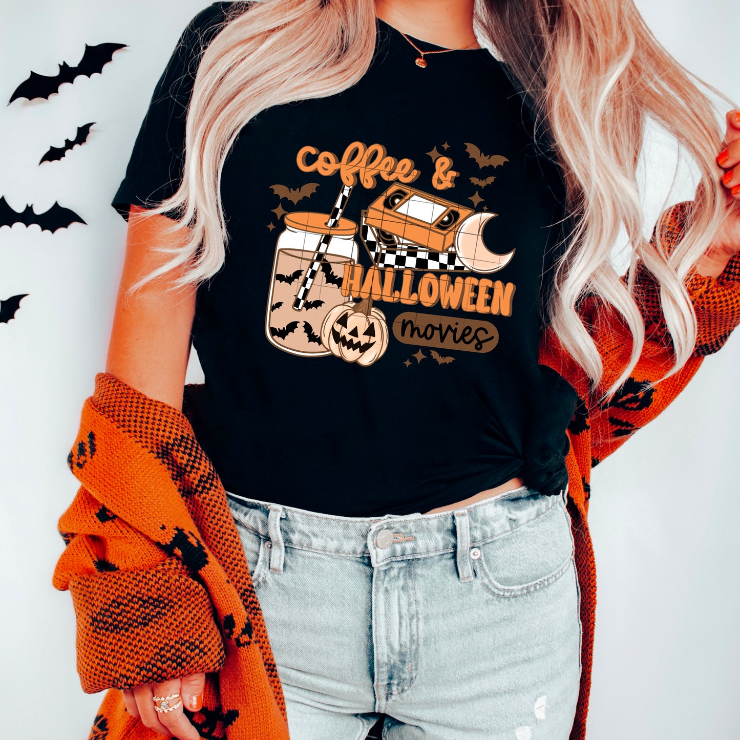 Coffee and Halloween Movies-Ready to Press Transfer