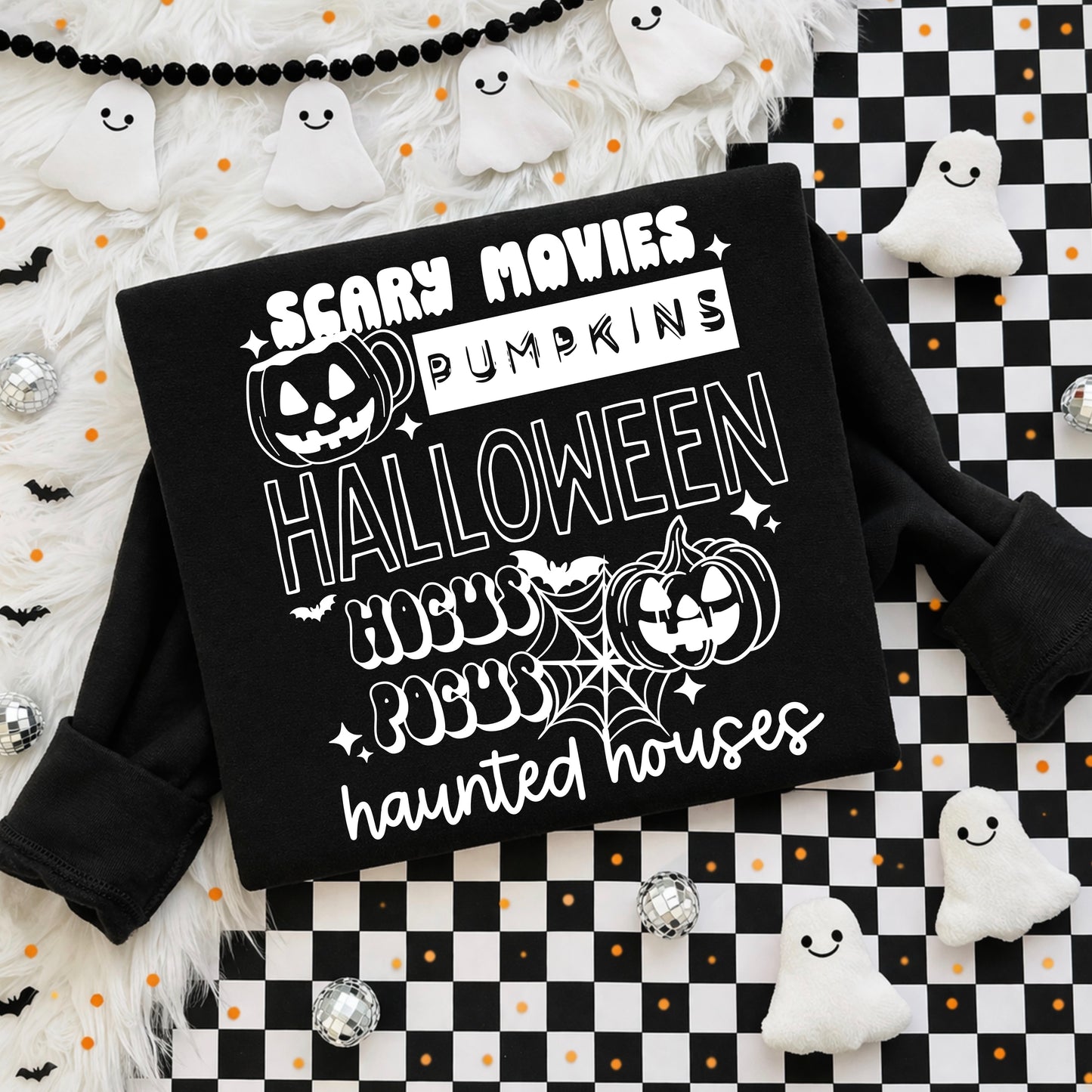 Halloween Things Single Color White-Ready to Press Transfer