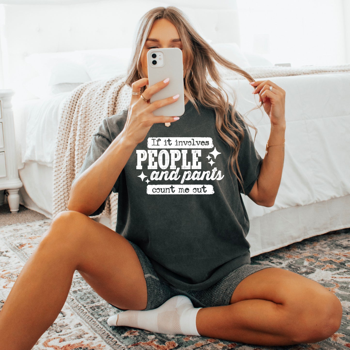 People and Pants Single Color white-Ready to Press Transfer