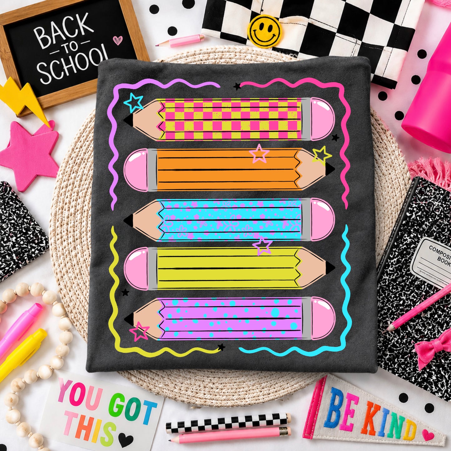 Colorful Pencils-Ready to Press Transfer
