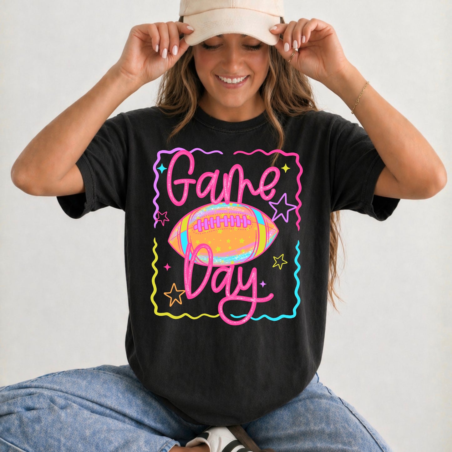 Game Day Football Colorful-Ready to Press Transfer