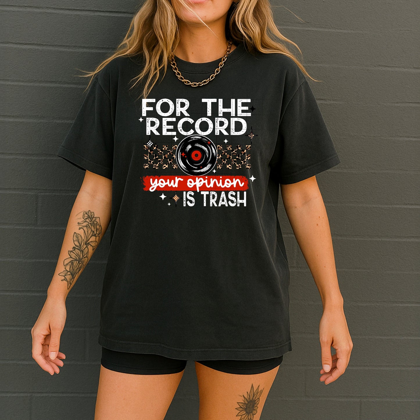 For the Record White Text-Ready to Press Transfer