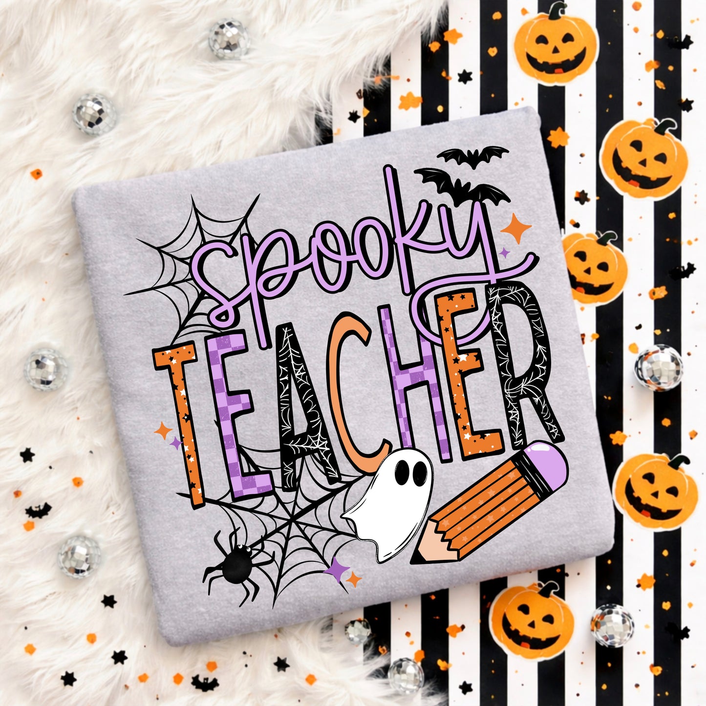 Spooky Teacher Black-Ready to Press Transfer