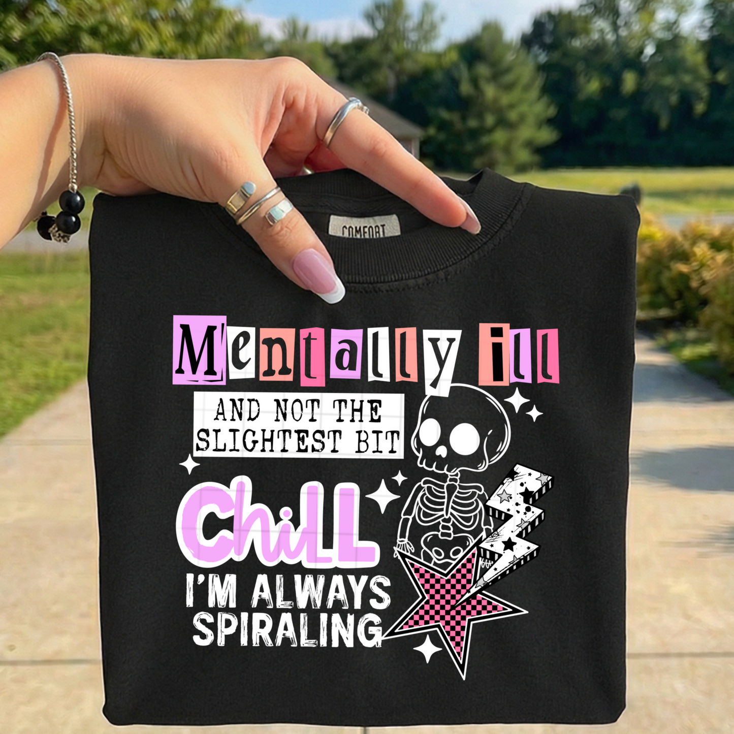 Mentally Ill white-Ready to Press Transfer