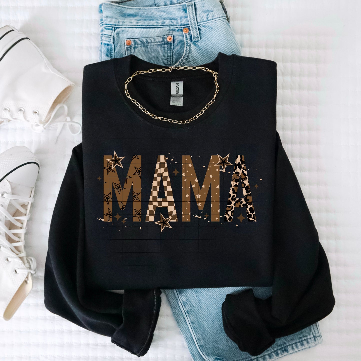 Mama Cheetah Checker-Ready to Press Transfer
