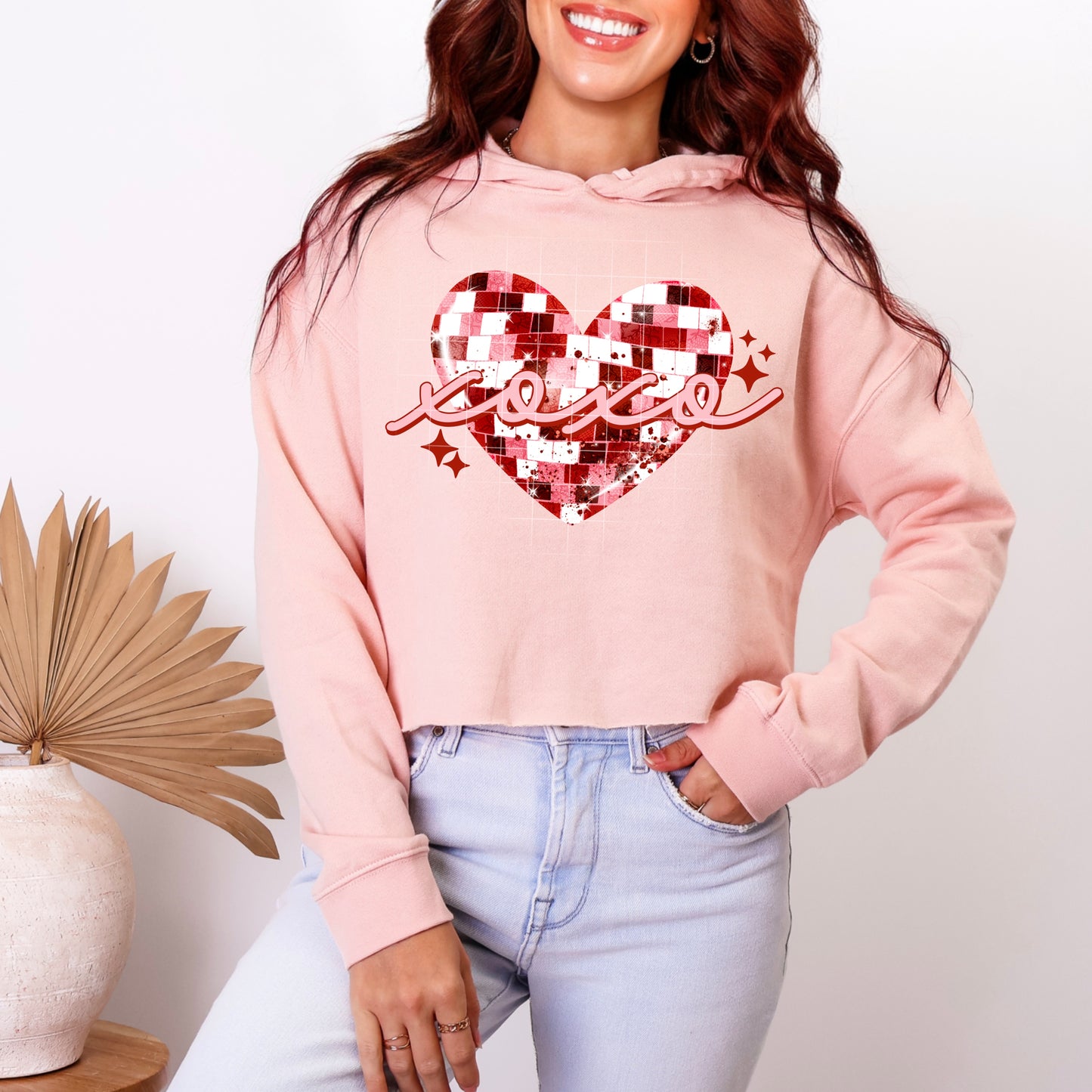 Disco Heart Xoxo-Ready to Press Transfer