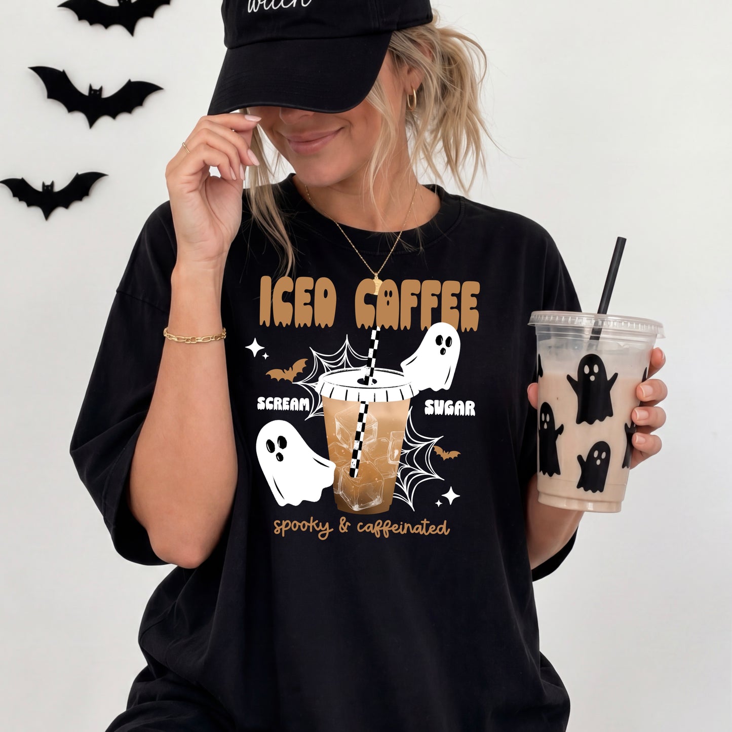 Iced Coffee Scream Sugar White-Ready to Press Transfer