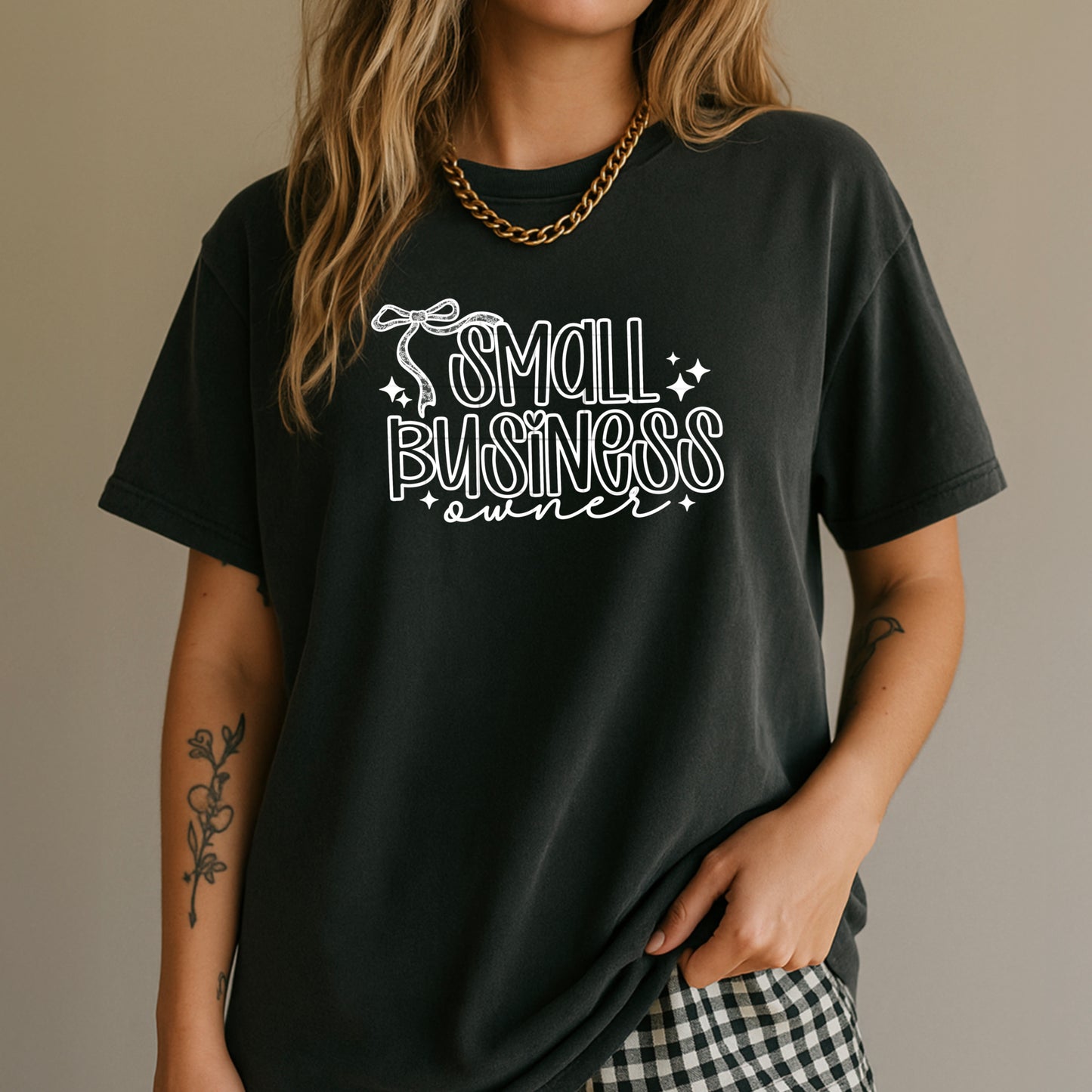 Small Business Lace Bow Single Color White-Ready to Press Transfer