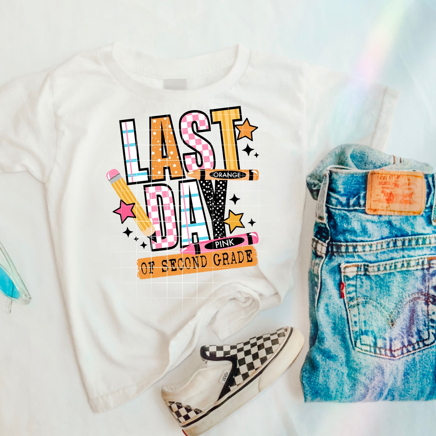 2Nd Grade Last Day Pink-Ready to Press Transfer