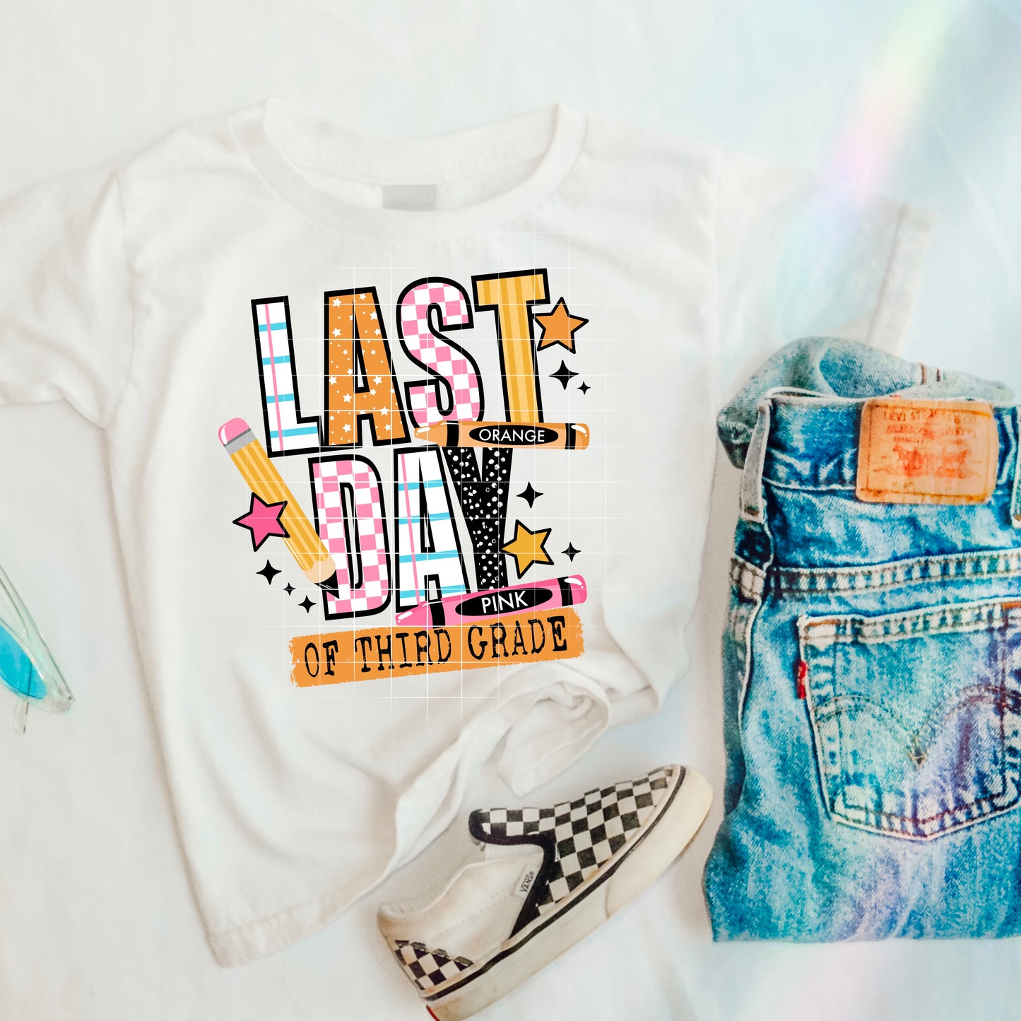 3Rd Grade Last Day Pink-Ready to Press Transfer