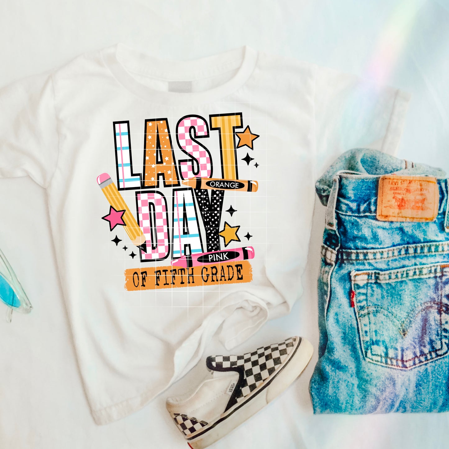 5Th Grade Last Day Pink-Ready to Press Transfer