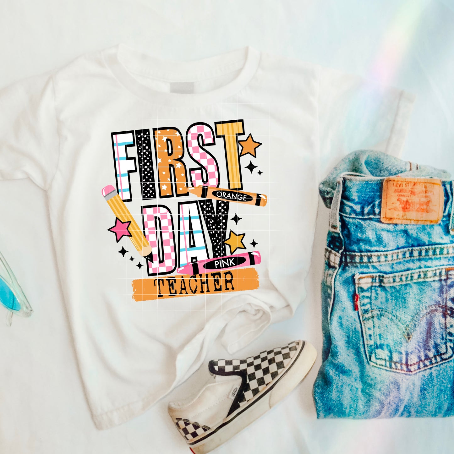 Teacher First Day Pink-Ready to Press Transfer
