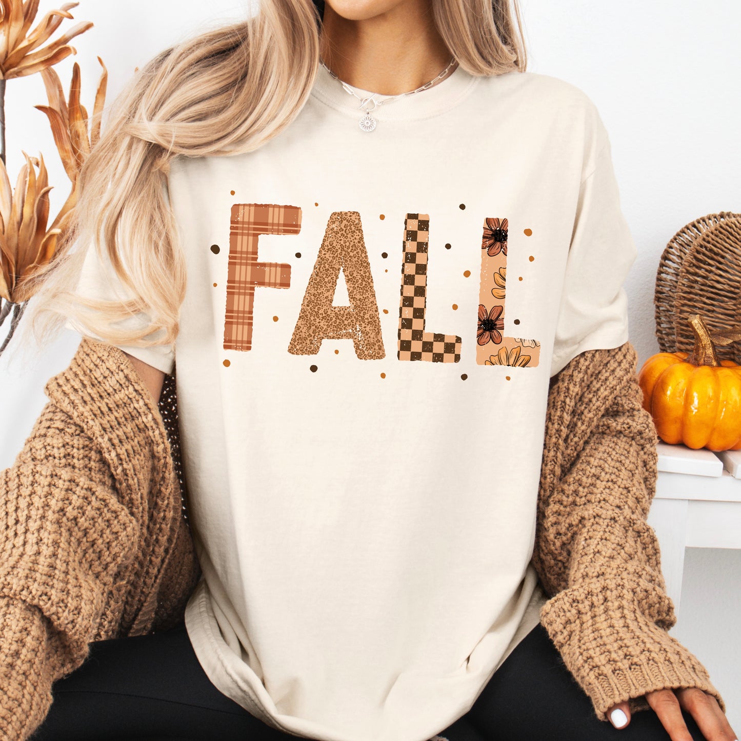 Fall Pattern Letters-Ready to Press Transfer